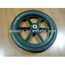 14x1.75" semi-pneumatic rubber wheel with plastic wheel rim